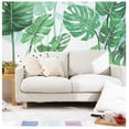 thumbnail image 1 of Self-Adhesive Exotic Green Leaves Wall Stickers - Waterproof PVC Plant Decals - DIY Nature Wall Art for Bedroom, Living Room, Nursery, Office - Peel and Stick Home Decor, 30*90CM*2PCS typesetting, 1 of 8