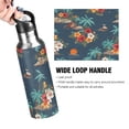 thumbnail image 4 of 1000ML Transparent Sports Water Bottle with Handle & Straw Portable Water Bottle for Outdoor Camping Gym Flowers and Palm Trees Pattern, 4 of 7