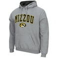 thumbnail image 2 of Men's Colosseum Heather Gray Missouri Tigers Arch & Logo 3.0 Pullover Hoodie, 2 of 3