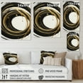 thumbnail image 4 of Designart Black, Silver And Gold Blending Swirls III Canvas Wall Art, 4 of 5
