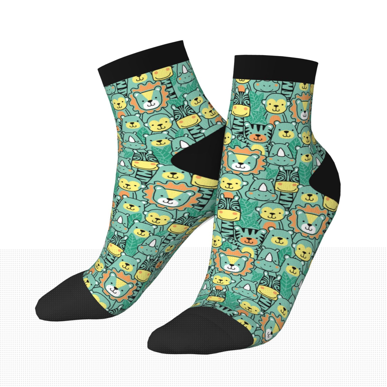 thumbnail image 2 of Bingfone Animals With Leaf Design Patterned Men'S Women'S Casual Cotton Socks, 2 of 9