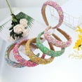 thumbnail image 7 of Sprinkle Headband Decor Hairbands Wide Fashion Hair Hoops Hair Accessories for Women Green, 7 of 7