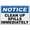 Warning Sign 4, variant on Notice Clean Up Spills Immediately Sign 8"x12", Aluminum Tin Warning Signs for Home Outdoor Garden, High-Visibility Safety Sign