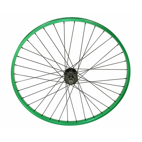 Bike 29 x 30mm Alloy 1 speed Free Wheel 36 Spoke 14G Green 3/8 Axle Double Wall Green.