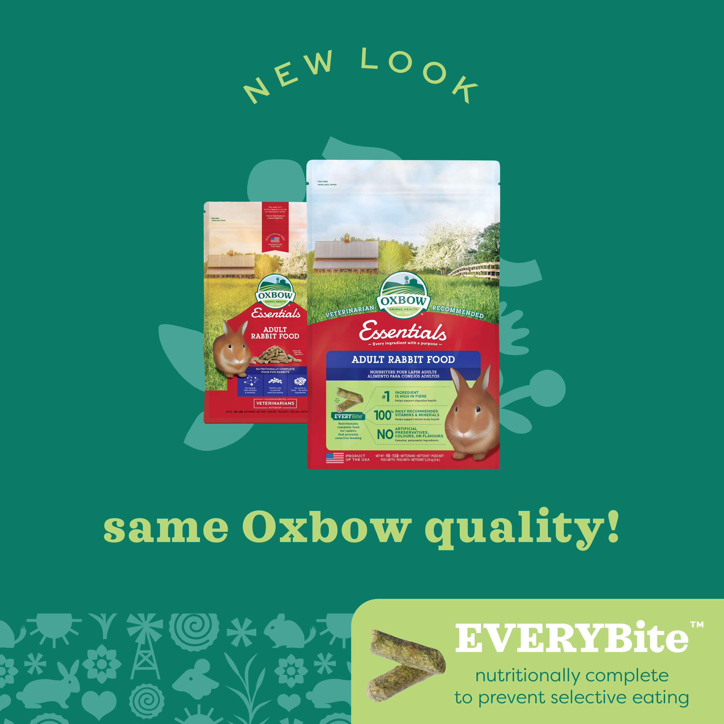 Oxbow Essentials Adult Rabbit Food, 5 lbs photo 8