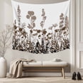 thumbnail image 5 of Brown Flowers Tapestry for Bedroom Wall Hanging Tapestry, Vintage Country Spring Wild Floral Herbs Ceiling Backdrop Tapestries Poster Blanket Wall Decor for Teens Room Living Room Dorm 55" x 73", 5 of 8