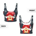 thumbnail image 5 of Naloa Three Cute Christmas Gnomes Sports Bras for Women, High Support Bra with Removable Pads, Comfortable - Small, 5 of 9