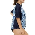 thumbnail image 2 of Charmo Women Plus Size Rash Guard Short Sleeve Swim Shirt Rashguard Swimwear Top, 2 of 6