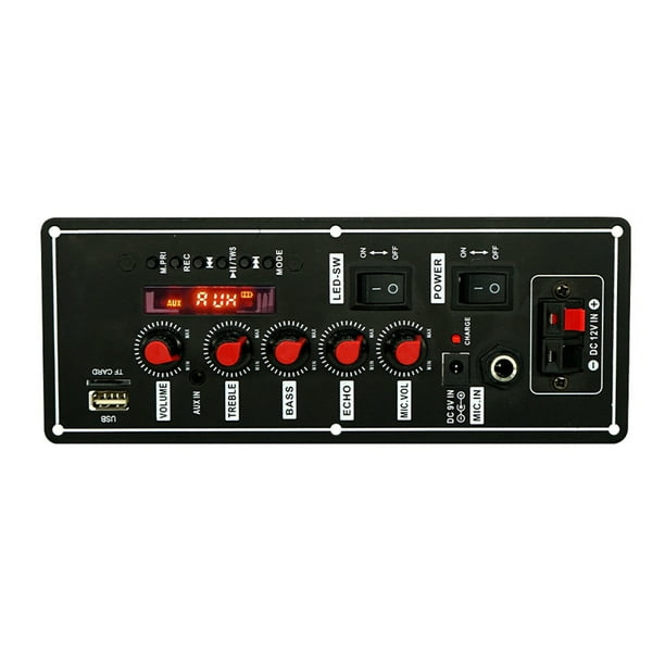 Placa Amplificadora de Decodificador de Audio Bluetooth de 20 W, Subwoofer MP3 de 7,4 V, Amplificador de Micrófono, Música para Automóvil, Sonido de Graves Intensos Sin Pérdida