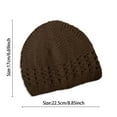 thumbnail image 2 of Crochet Beanie Hollow Out Cap for Women (Coffee One Size), 2 of 2