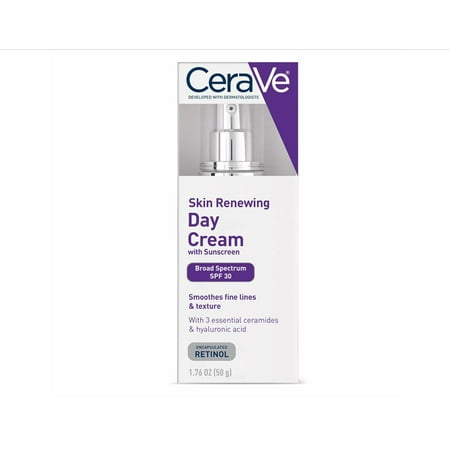 CeraVe Anti Aging Face Cream SPF 30, Skin Renewing Day Cream with Retinol