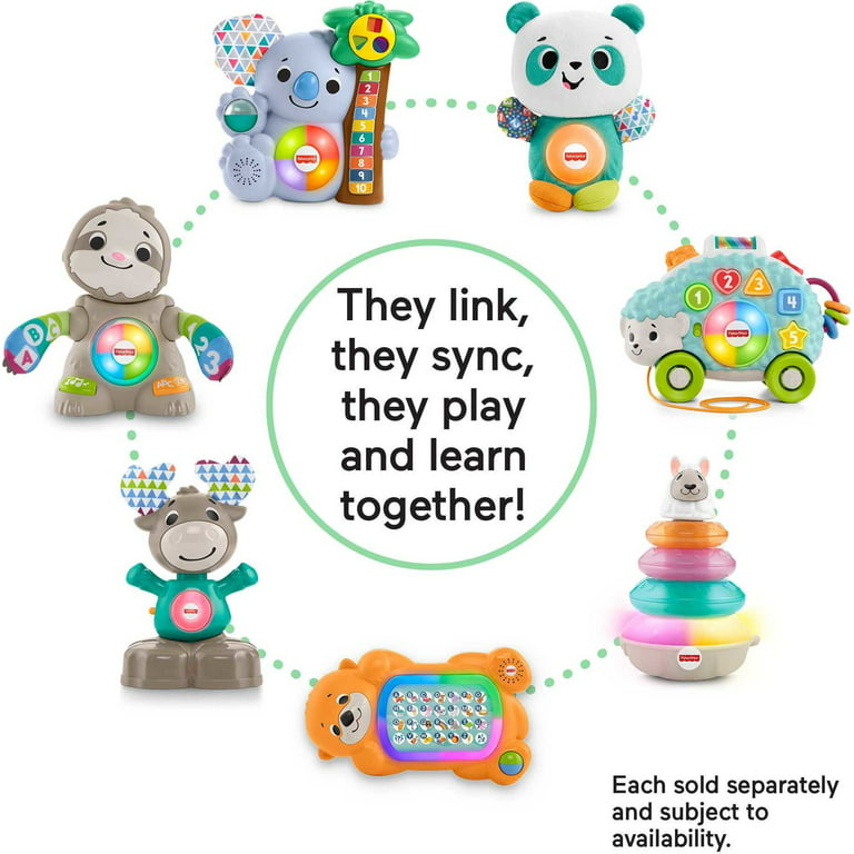 Fisher-Price Linkimals Play Together Panda Interactive Musical Plush Toy  for Infant & Toddler