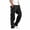 T-Black sweatpants for men, variant on cllios Men's Cargo Sweatpants Casual Fleece Loose Fit Open Bottom Athletic Sweatpant Solid Color Drawstring Sweat Pants with Pockets Black S-XXXL