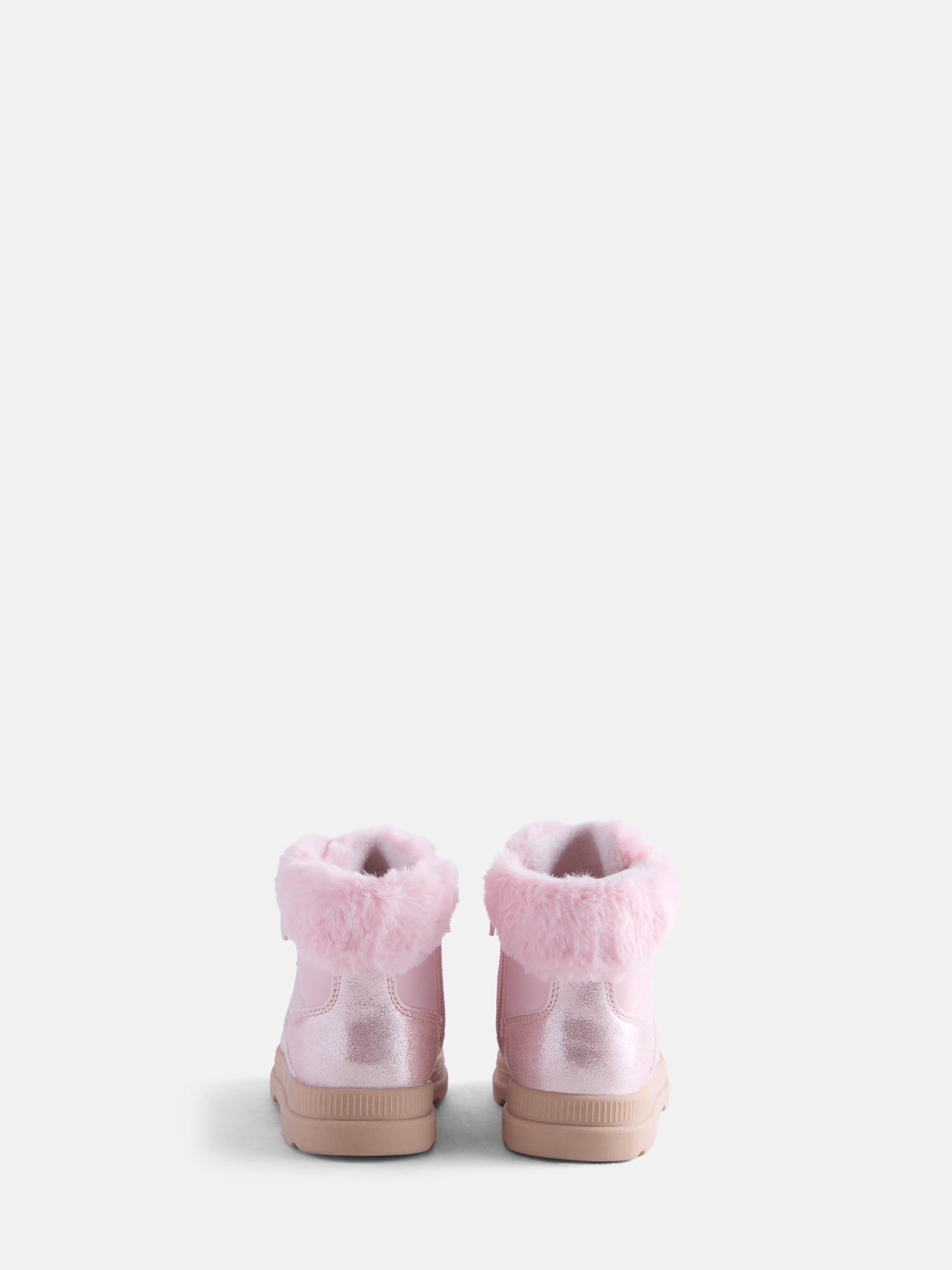 Wonder Nation Baby and Toddler Girls Winter Boots with Faux Fur Lining