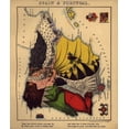 thumbnail image 2 of Vintage Maps 20x23 White Modern Wood Framed Museum Art Print Titled - Anthropomorphic Map of Spain and Portugal, 2 of 4