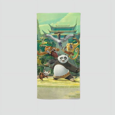 Kung Fu Panda 4's towel stands out with its unique style, making it a perfect gift for fans. Great for gym, yoga, boxing, and sunbathing, it's 13.8"x28.7".