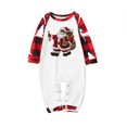 thumbnail image 3 of Odeerbi Christmas Pajamas for Family Holiday Long Sleeve Family Christmas Pajamas Matching Sets Infant Christmas Plaid Printed Blouse Tops + Pants Sleepwear Family Matching PJs Set Red, 3 of 6
