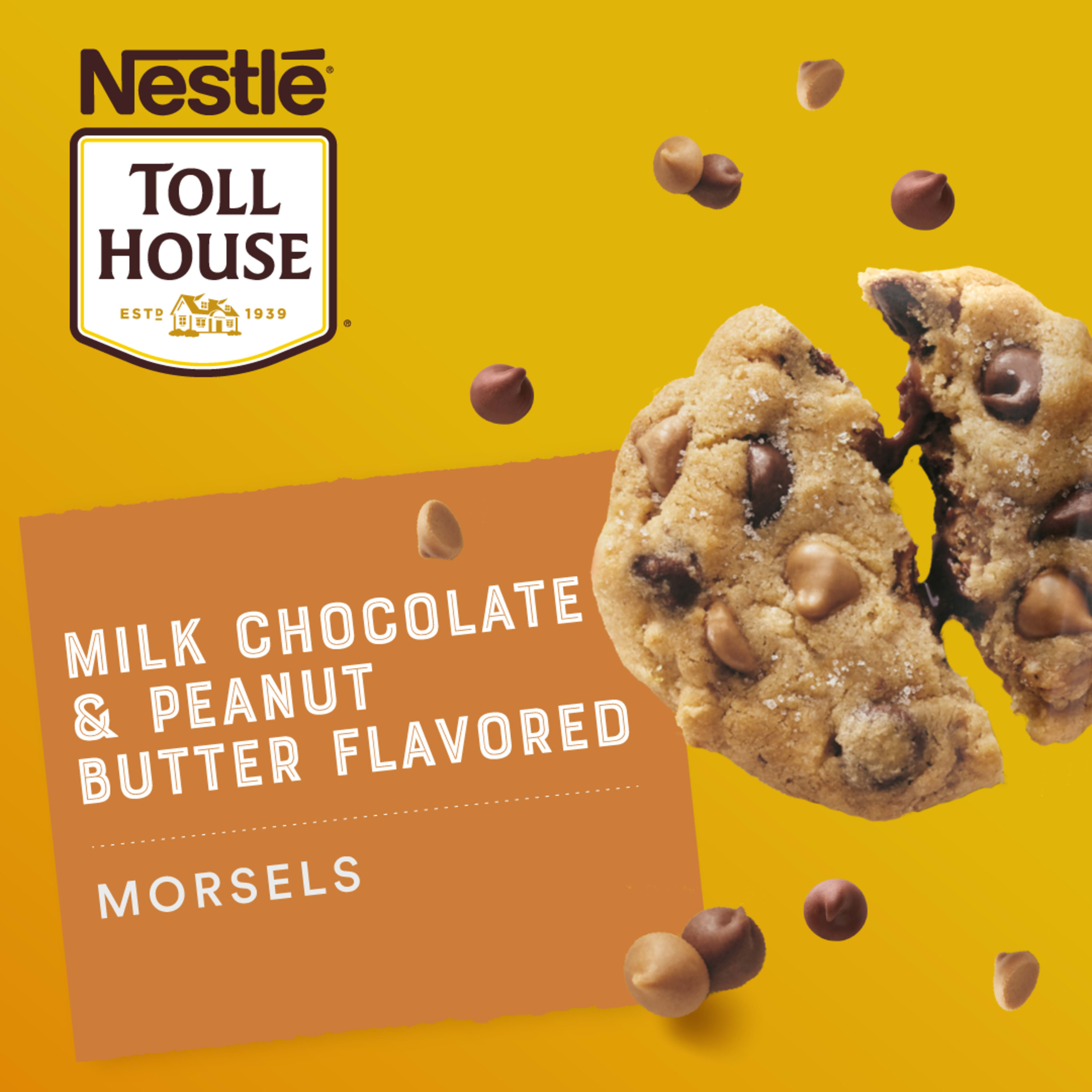 Nestle Toll House Milk Chocolate and Peanut Butter Baking Chips,  Regular Size Morsels, 11 oz Bag - image 2 of 10