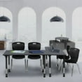 thumbnail image 3 of Regency 48x30 Mobile Adjustable Classroom Table- Grey & 2 Andy 18 Stack Chairs- Black, 3 of 8