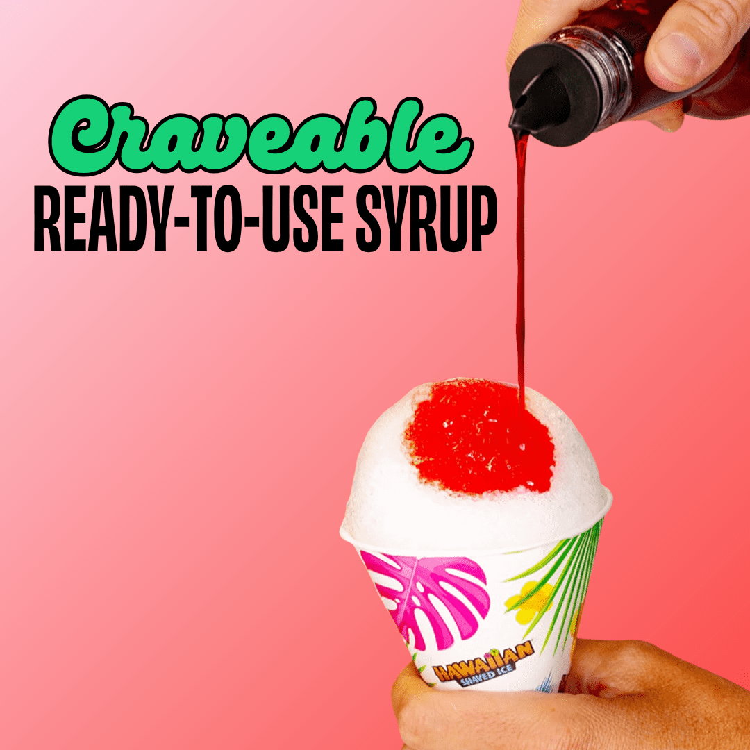 Hawaiian Shaved Ice Cherry Flavored Snow Cone Syrup 16 Fl Oz Vegan