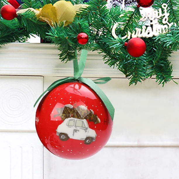 Adorno navideño de bola para árbol de Navidad, adorno navideño de bombilla de 7 cm (2,8 pulgadas) de varios estilos, adorno para árbol de Navidad, adorno para fiesta familiar navideña