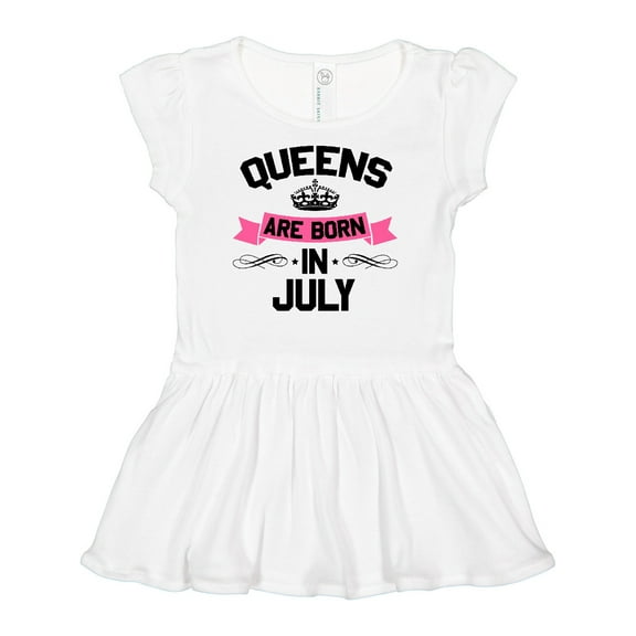 Inktastic Queens Are Born in July Girls Baby Dress