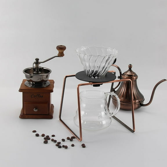 Kesenlong Filter Cup Holder Coffee Dripper Stand Metal Filter Cup Holder Reusable Coffee Filter Rack (Antique Brass)