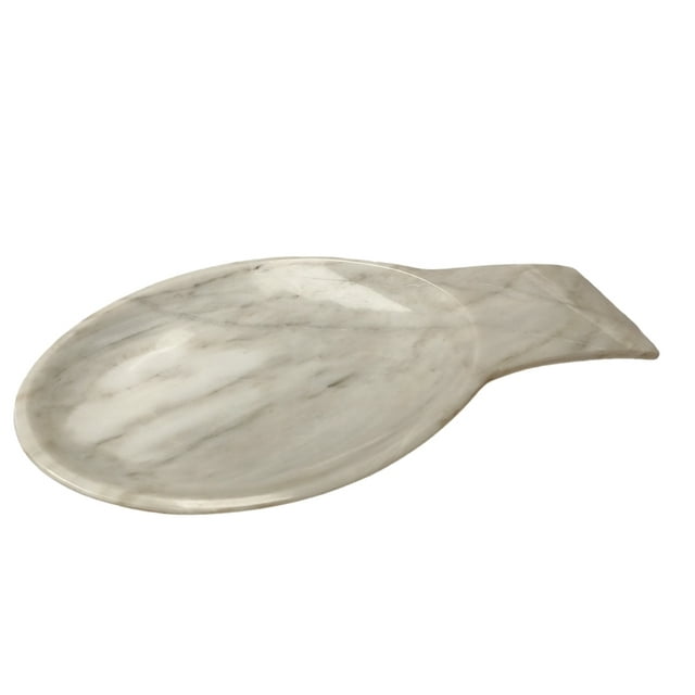 Portacucharas de Mármol Blanco Natural – Tamaño Grande – Medidas: 27x14x3 cm