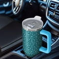 thumbnail image 6 of Teal Christmas Snowflake Pattern Tumbler with Handle and Lid,40oz Double Wall Vacuum Insulated Tumbler,Cups Gift for Women and Men, 6 of 7