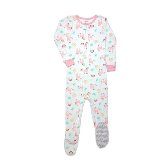 Carter's Toddler Rainbow Unicorn Cotton Footed Pajama Sleeper (Size 3T)