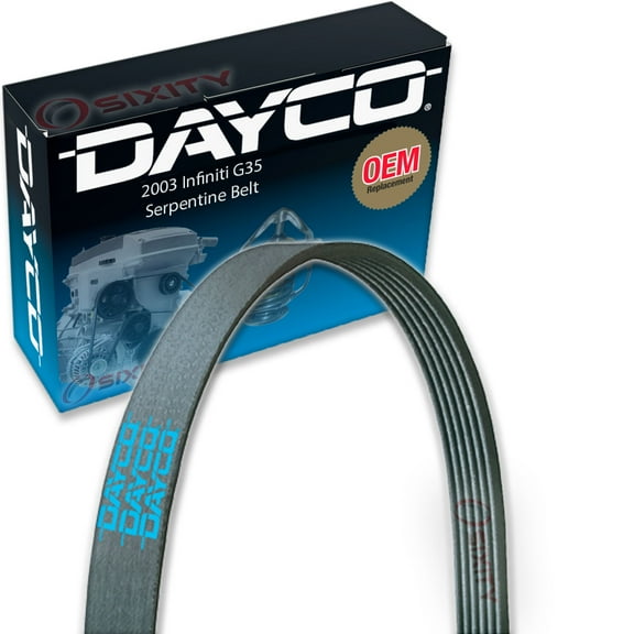 Dayco AC Idler Serpentine Belt compatible with Infiniti G35 2003