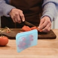 thumbnail image 4 of TABLZONE Silicone Sealed Bag Reusable Freezer Bag Sky Blue Multi Function Use 1Pcs, 4 of 8