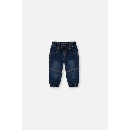 Deux Par Deux Baby Boy Baby French Terry Denim Jogger Pants Navy Blue