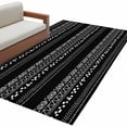 thumbnail image 2 of Black and White Geometric Runner Rug 2.7x5 FT, Non Slip Entryway Carpet, Modern Abstract Art Aesthetics Washable Soft Floor Carpet Entrance Mat Non-Shedding Throw Rug for Hallway Laundry Room Bedside, 2 of 9