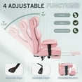 thumbnail image 4 of Homall High Back Executive Office Chair, Big and Tall PU Leather Executive Chair with Footrest – Ergonomic Reclining Computer Desk Chair, Pink, 4 of 7