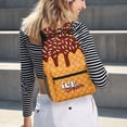 thumbnail image 4 of Large Capacity Ice Cream Pattern Ages 3rd 4th 5th 6th Backpack Side Mesh Water Bottle Pocket Padded Strap Waterproof Back To School Student Bookbag, 4 of 6