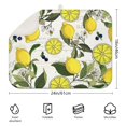 thumbnail image 2 of 2pcs Lemons and Flowers Kitchen Drying Mat Super Absorbent Microfiber Dish Pad Heat Resistant for Fresh Lemon Decor, 2 of 3