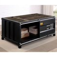 thumbnail image 5 of Furniture of America Sprewell Novelty Metal Sliding Door Coffee Table in Black, 5 of 9
