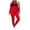 Red, variant on Women's 2 Piece Tracksuit Set Color Blocked Zip Up Stand Collar Long Sleeve Jacket Elastic Waist Jogger Pants for Sports Workout Daily Wear Red S