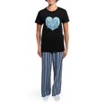 thumbnail image 4 of CafePress - Sea Otters Holding Hands Women's Dark Pajamas - Women's Short Sleeve Print T-Shirt and Pants Dark Cotton Pajama Set, 4 of 7