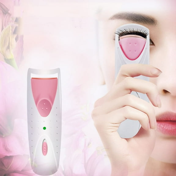 Emlimny Heated Eyelash Curler with Silicone Refill Pad Curling Tool for Women Long Lasting Naturally Eyelashes
