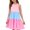 Pink, variant on Girls Dresses Sleeveless Color Block Summer Casual Skater Swing A-Line Midi Length Blue Dress Size 3-4 Y