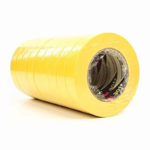 3m Masking Tape,15/16" W,60yd L,Yellow,PK36 301