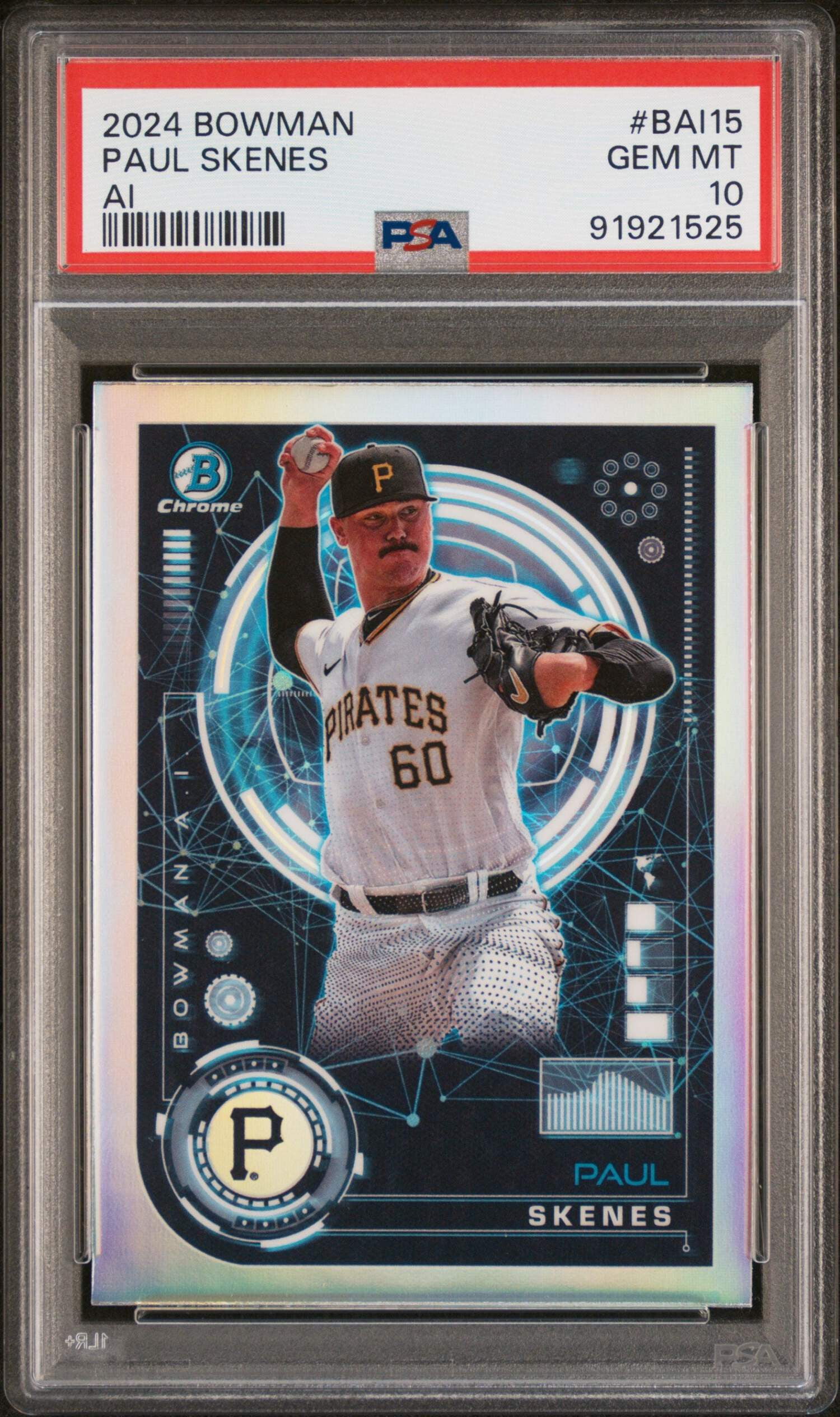 Graded 2023 Topps Bowman Draft Paul Skenes #BDC14 Chrome