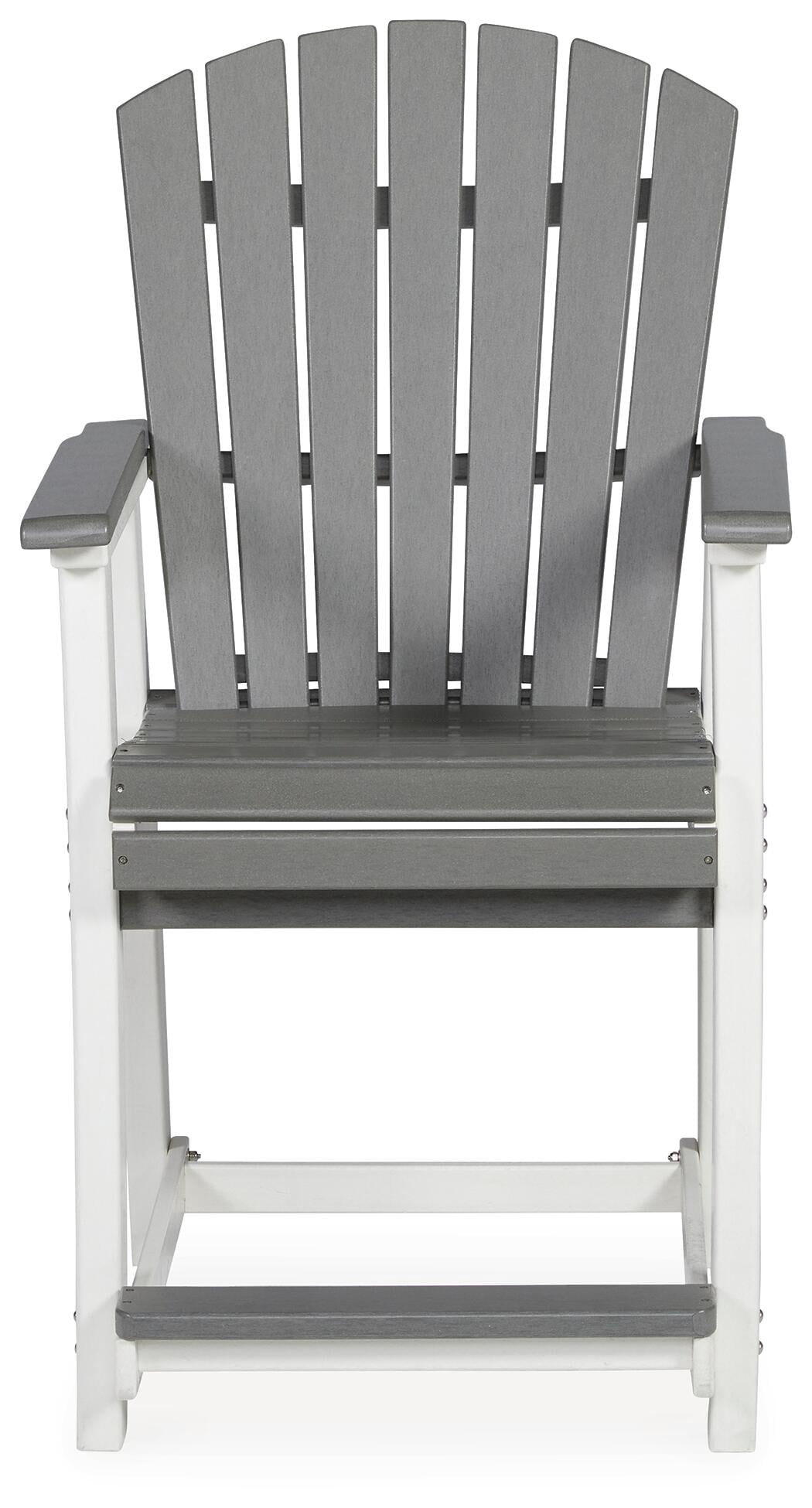 Signature Design by Ashley Casual Transville Outdoor Counter Height Bar Stool (Set of 2)  Gray/White