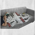thumbnail image 6 of Zombie Soft Flannel Fleece Blanket, Warning Signs for Evil Creatures Paranormal Construction Design Do Not Open Artwork, Cozy Plush for Indoor and Outdoor Use, 50" x 70", Multicolor, by Ambesonne, 6 of 6