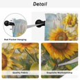 thumbnail image 5 of Sunflower Tier Curtains, Botanical Summer Floral Watercolor Light Filtering Kitchen Curtains, 2Pcs Rod Pocket Half Window Treatments Panels for Sink Cafe Cabinet Camper 27.5x24 Inches, 5 of 9