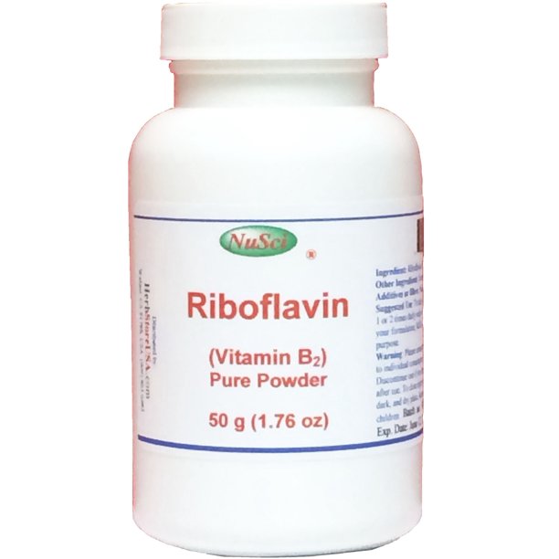 NuSci Vitamin B2 Riboflavin Pure Powder Energy 50 grams (1.76 oz