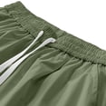 thumbnail image 5 of EOYWHK Beach Shorts with Pockets Elastic Waist Stretchy Mens Casual Shorts Soft Lightweight Breathable Casual Activewear for Men Army Green, Size L, 5 of 8