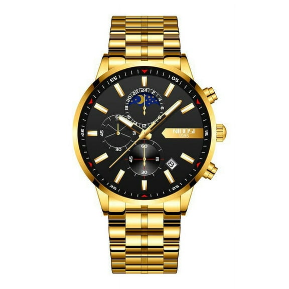 Nibosi Relogio Masculino Men Quartz Watches Chronograph Mens Watches Top Brand Luxury Quartz Clock Waterproof Big Dial Watch Men - Quartz Wristwatches